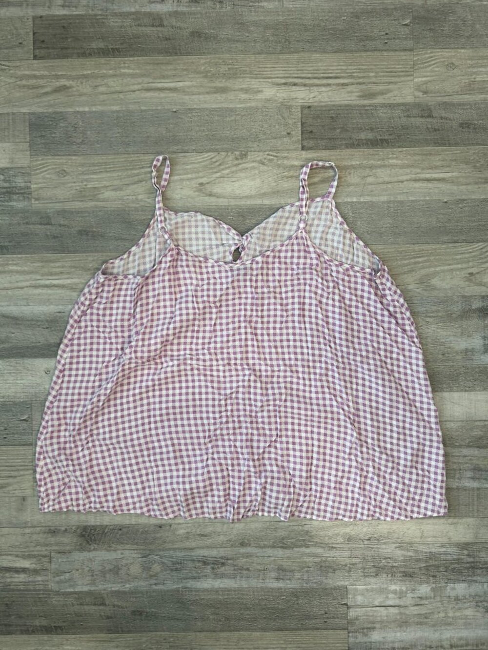 Torrid Sophie purple gingham tie tank top cami size 3X N33 - Picture 5 of 6
